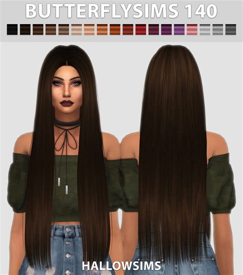 Sims 4 Hairs ~ Hallow Sims Butterfly S 140 Hair Retextured