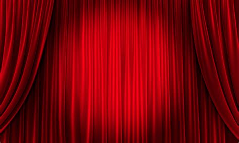 Big Event Red Curtains With Spotlight Stock Photo Download Image Now