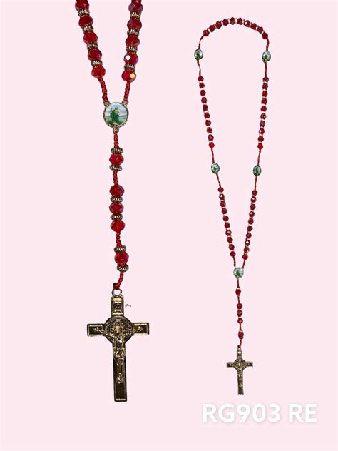 San Judas Rosary- RED Gold RG903 RE (12pc bundle) – Secretbargainshop