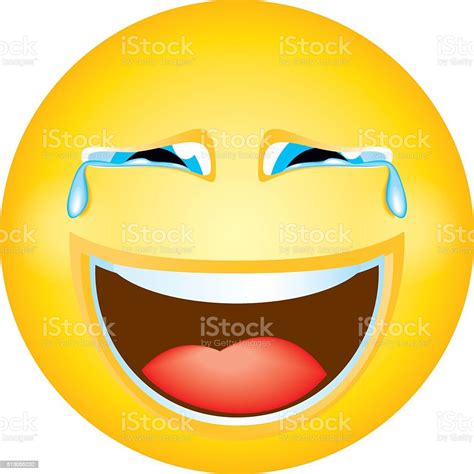 Emoji Emoticon Expression Faces Icons Laugh In Tears Avatar Vector ...