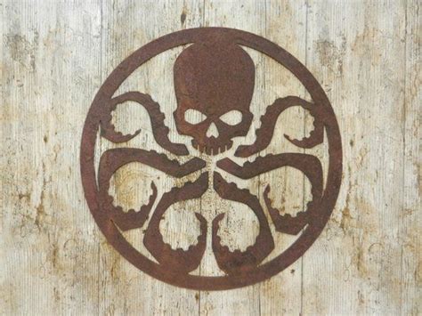 Hydra Sign Wall Decor Marvel Agents Of Shield Rusty Metal