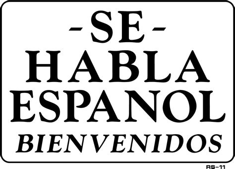 Se Habla Espanol 10x14 Heavy Duty Plastic Sign Home And Kitchen