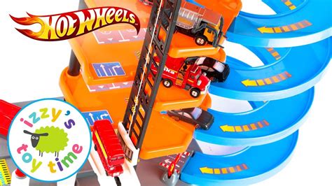 The final design of the matchbox car garage from plywood. Hot Wheels and Fast Lane Parking Garage Elevator Playset ...