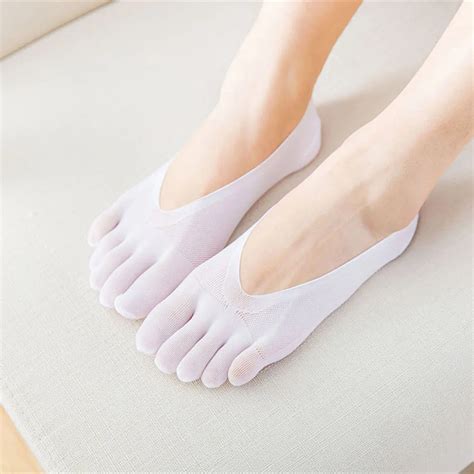 Hot Fashion Five Finger Toe Sock Women Slippers Invisibility Socks Low Cut Solid Socks