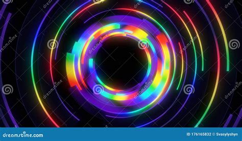 Abstract Colorful Rainbow Light Streaks Backdrop Simple Symmetrical