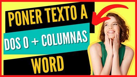 Descubre Como Poner Texto A Dos O M S Columnas En Word Con T Tulo A Una