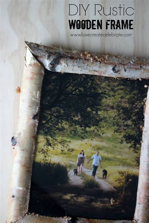 Rustic Birch Wood Frame Birch Wood Crafts Picture On Wood Wood