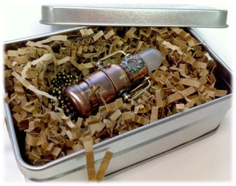 Steampunk 16gb Usb Flash Drive Model 450 Necklace In A Tin Box