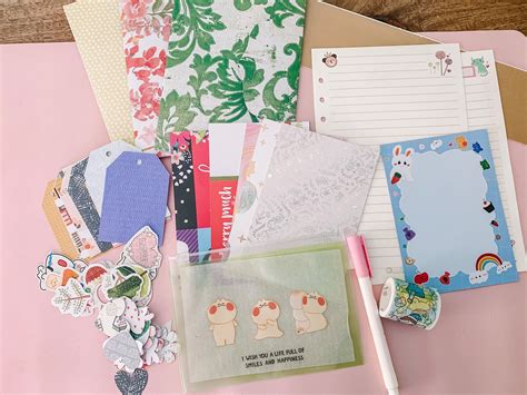 70 Piece Penpal Kit Penpal Kit Pen Pal Kit Stationery Etsy