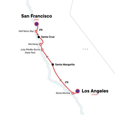 Usa Road Trip Highway 1 And San Fran Sun G Adventures 4 Days From