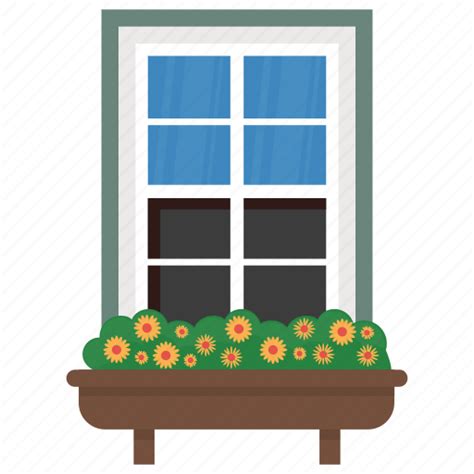 Exterior window, home window, window, window blinds, window shutter icon