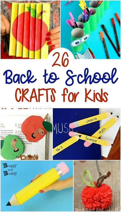 Back To School Crafts For Kids That Include Apples Pencils And Crayons