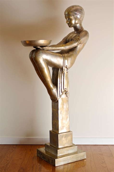 a rare art deco female sculptural figure and pedestal sculpture art deco art deco statue