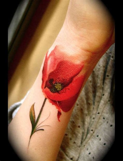 The most vivid black and white poppy tattoos. 34 Endearing Poppy Tattoos Designs