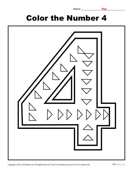 Number 4 Worksheets To Print Activity Shelter Number 4 Trace