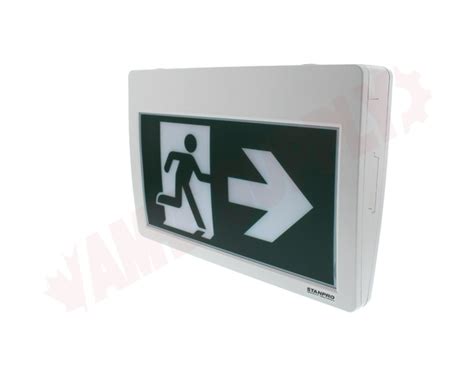 Rmpn0wh Ib Stanpro Exit Sign Running Man Thermoplastic 90 Minute