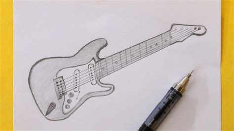 How To Draw Guitars Guitar Drawing Simple Step By Step Drawing