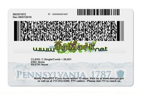 Pennsylvania Drivers License Psd Free Template Bondlasopa