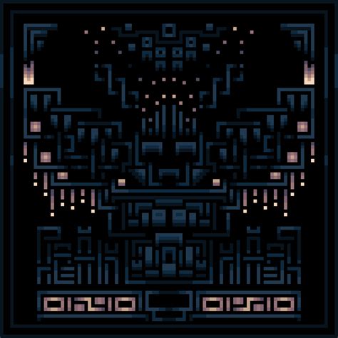A Clean Abstract Design Of A Temple Concept In Pixel Art More Of Such