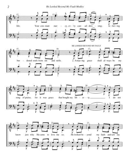 He Looked Beyond My Fault O Great God Medley Free Music Sheet