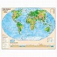 National Geographic Kids Physical World Education: Grades 4-12 Wall Map ...