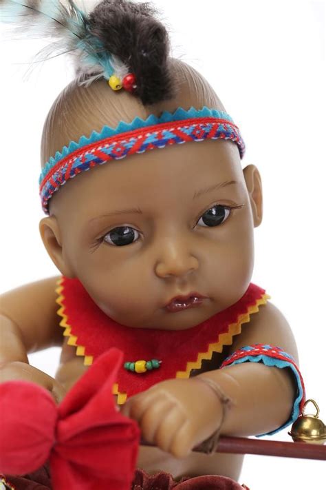 New 11 Rare Native American Indian Vinyl Silicone Reborn Baby Dolls