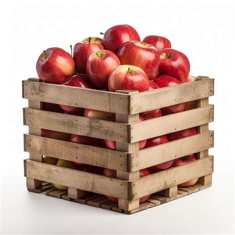 Premium Ai Image Apple Crate