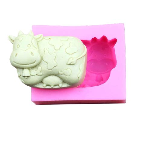 Handmade Soap Mould Dairy Cow Mold Silicone Mold Fimo Clay Mould