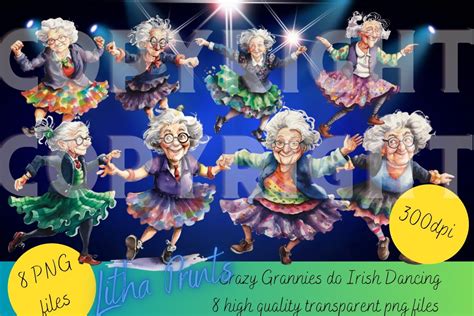 grannies go irish dancing graphic by litha prints · creative fabrica