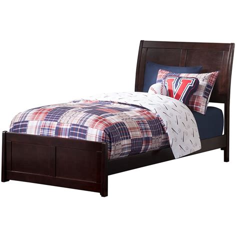 Atlantic Furniture Portland Twin Xl Sleigh Bed With Footboard In
