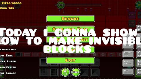 How To Make Invisible Blocks In Gd Tutorial Youtube