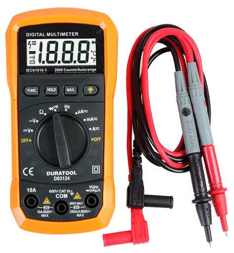 Maybe you would like to learn more about one of these? D03124 Duratool, Tragbares Digitalmultimeter, AC/DC-Strom ...