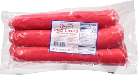 Stevens Red Smoked Sausage Links 32 Oz
