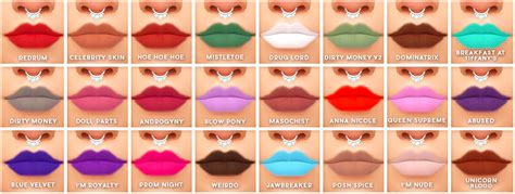 Sims Trash 1 Jeffree Star Velour Liquid Lipsticks 24 Recolors