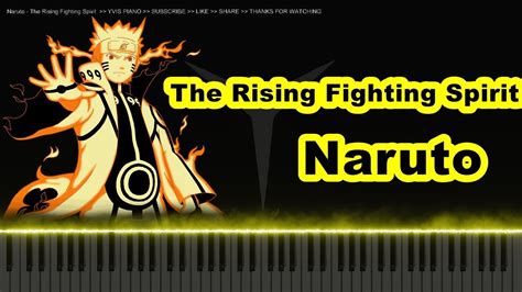 Naruto Ost 1 The Rising Fighting Spirit Piano Tutorial Lyrics Cover
