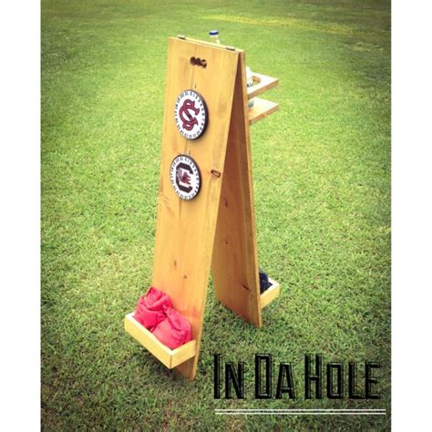 Cornhole Boards Score Tower Keeper With Drink Holder And Bag Storage