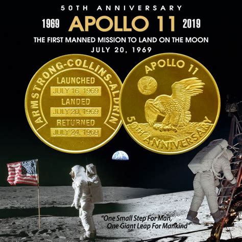 Apollo 11 50th Anniversary Commemorative 1 Oz One Ounce Man In Space