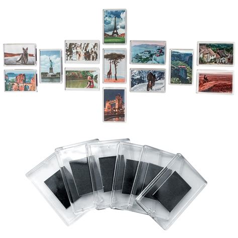 Set Of 50 Blank Photo Frame Fridge Magnets By Kurtzy Quality Clear Acrylic Refrigerator Magnet