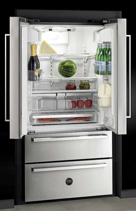 Counter depth french door refrigerator with coolselect pantry™. Bertazzoni REF36X 36 Inch 4-Door French Door Refrigerator ...