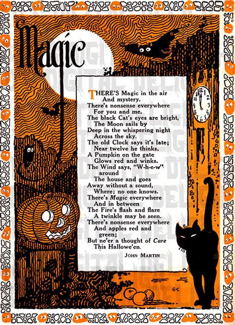 Large Rare Splendiferous Halloween Digital Download Poem Etsy