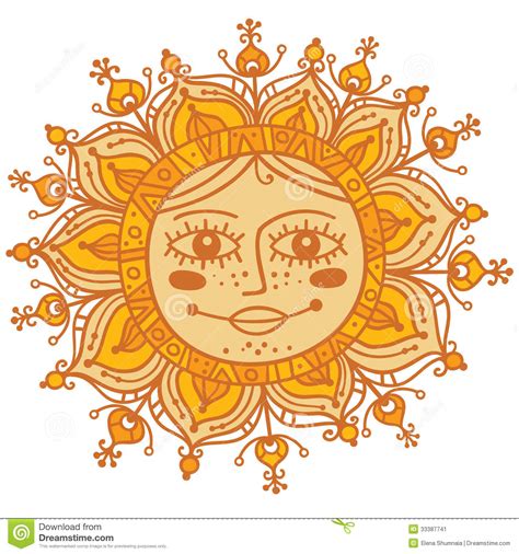 It need only be parallel to the gnomon. Decorative Sun With Human Face Stock Vector - Image: 33387741