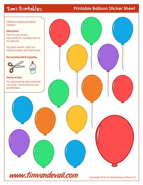 Free Printable Balloons Template Printable World Holiday