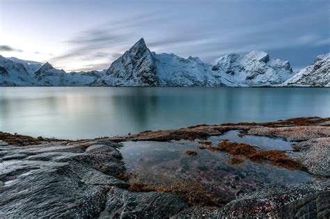 Nature Landscape Winter Clouds Norway Lake Rocks Wallpaper And Background