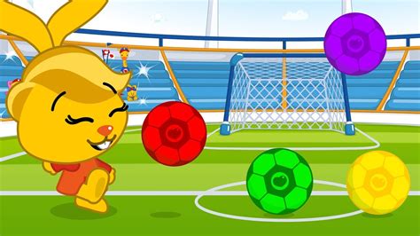 Kicking Colored Soccer Balls ♫ Learning Colors And Sports 3 ♫ Nursery
