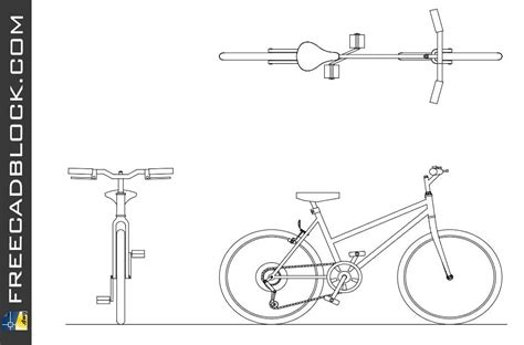 Bicycle Cad Block Dwg Download Free Drawing In Autocad