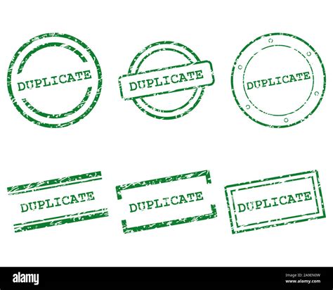 Duplicate Stamp Sign Seal Hi Res Stock Photography And Images Alamy
