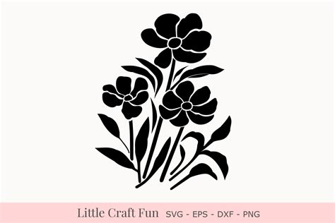 Flowers Silhouette Svg Florals Silhouette Svg Silhouette 95246