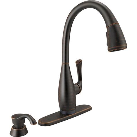 That means creating everything from kitchen faucets to soap dispensers that are not only beautifully designed, but also engineered with the latest. Delta Dominic Single-Handle Pull-Down Sprayer Kitchen ...