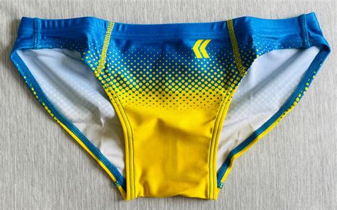 Egde Splash Bikini Swimwear Material Underwear Blue X Yellow Mens