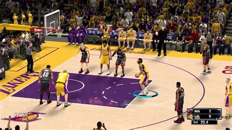 Nba 2k14 Pc Gameplay La Lakers Vs Miami Heat Youtube